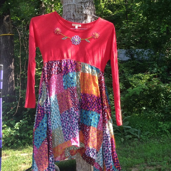 Red flower dress - Picture 2 of 5